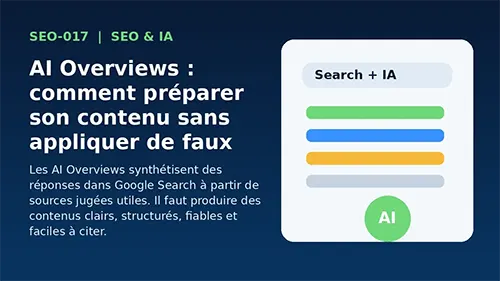 Illustration d’un contenu web structuré pour être compris par les AI Overviews