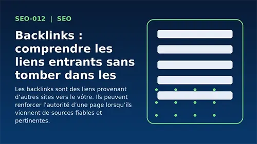 Illustration de backlinks de qualité pointant vers un site web professionnel
