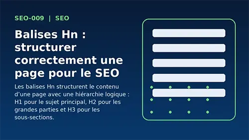 Schéma montrant la hiérarchie H1 H2 H3 d’une page optimisée SEO