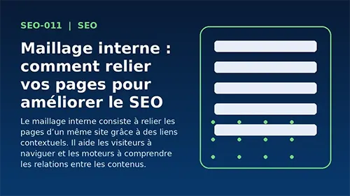 Réseau de pages web reliées par des liens internes dans une stratégie SEO