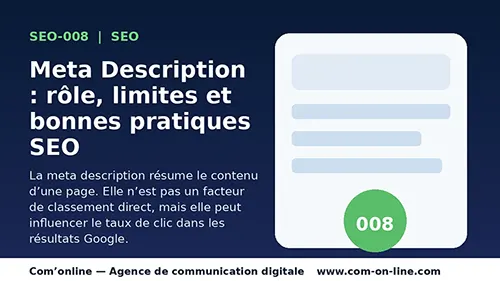 Meta Description : rôle, limites et bonnes pratiques SEO