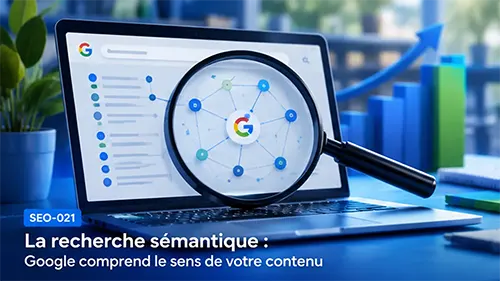 Illustration d’un graphe sémantique reliant requêtes, entités, intentions et contenus web