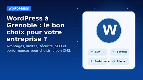 Illustration d’un site WordPress professionnel conçu pour une entreprise de Grenoble