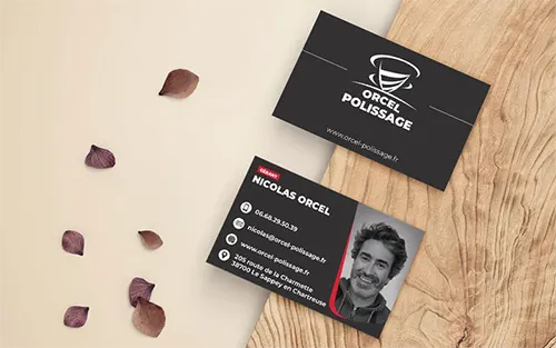 Orcel Polissage Logo et carte de visite